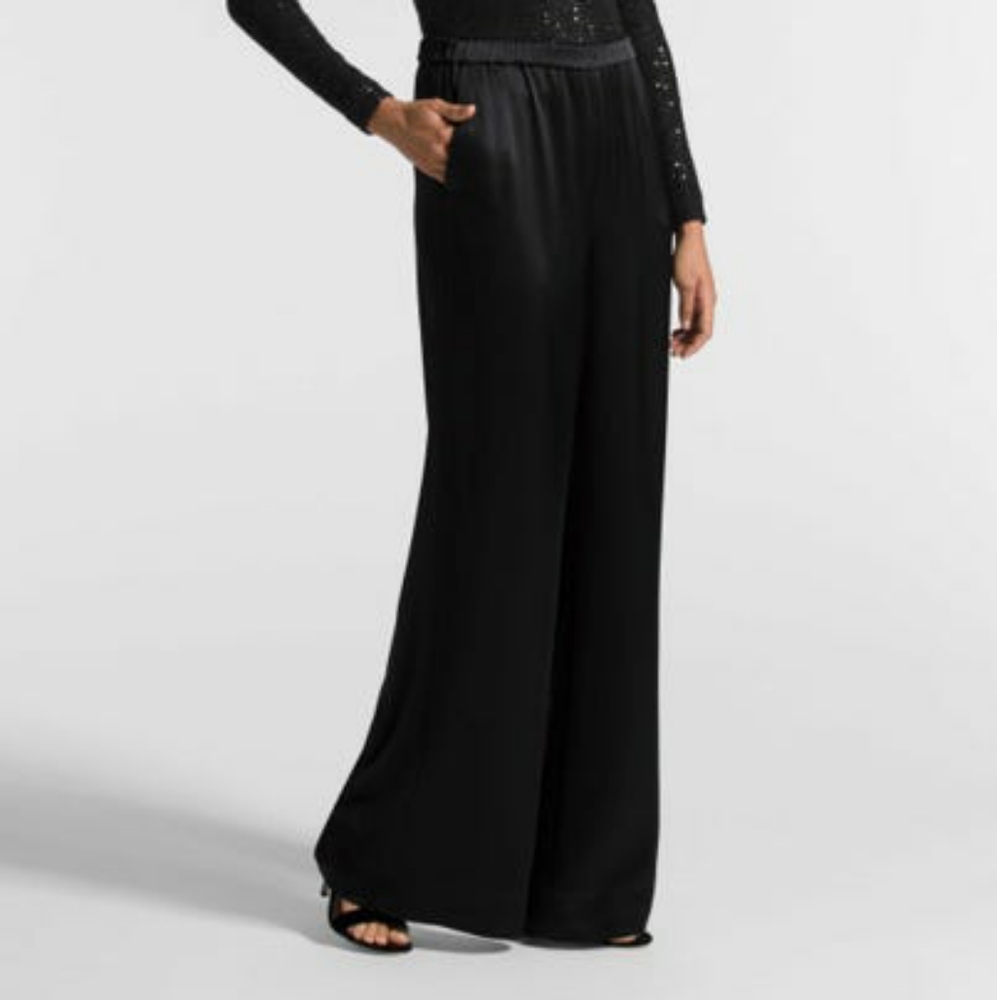 St. John Palazzo Liquid Pleated Pants size